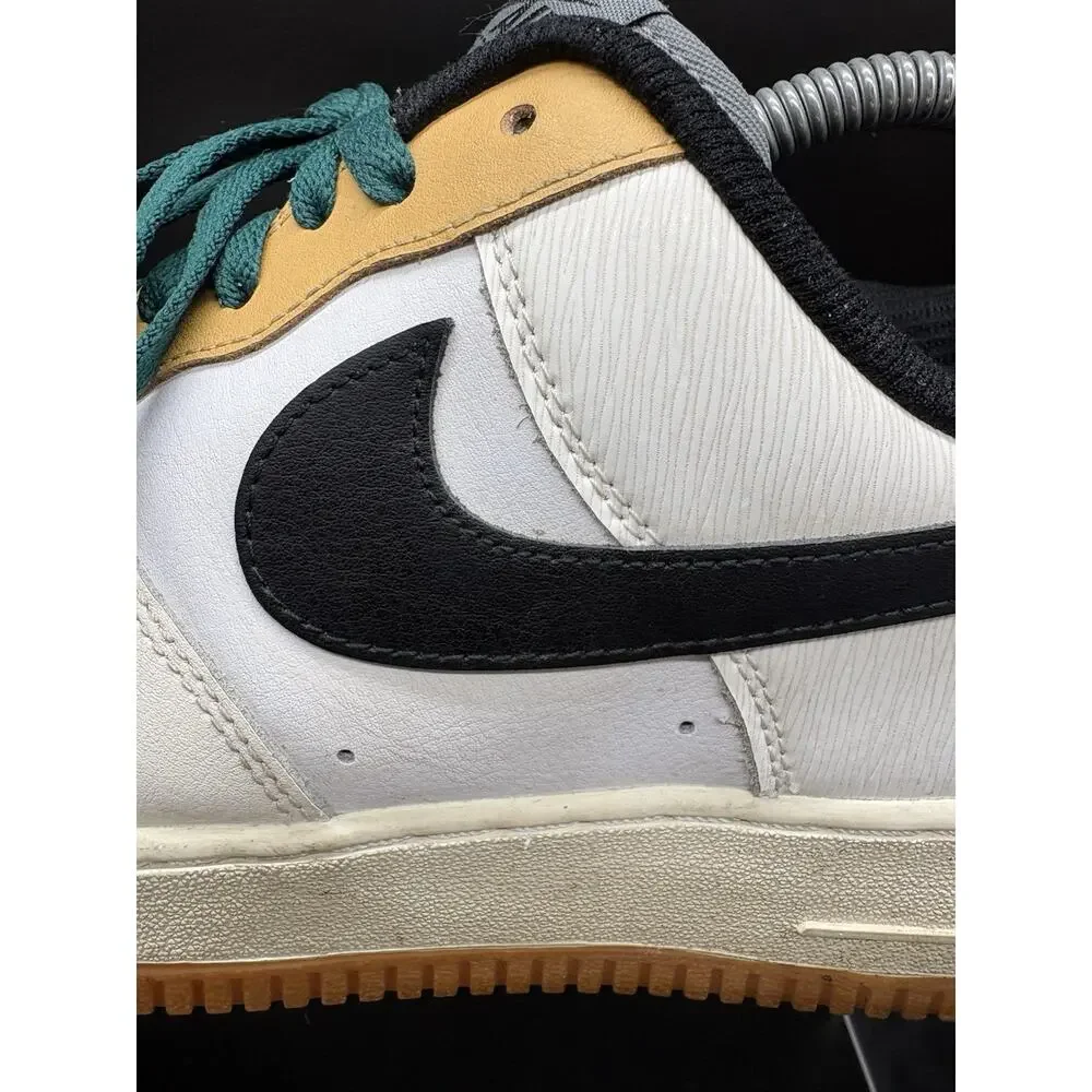 Nike Air Force 1 Low NIKE ID BY YOU White Green Yellow Mens Size 9.5 KCA
